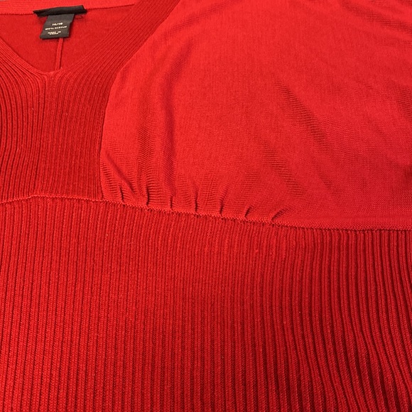 Lane Bryant 14/16 Red Light Weight Short Sleeve Sweater - Picture 5 of 9